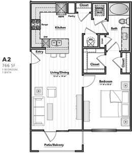 A2 - One Bedroom / One Bath